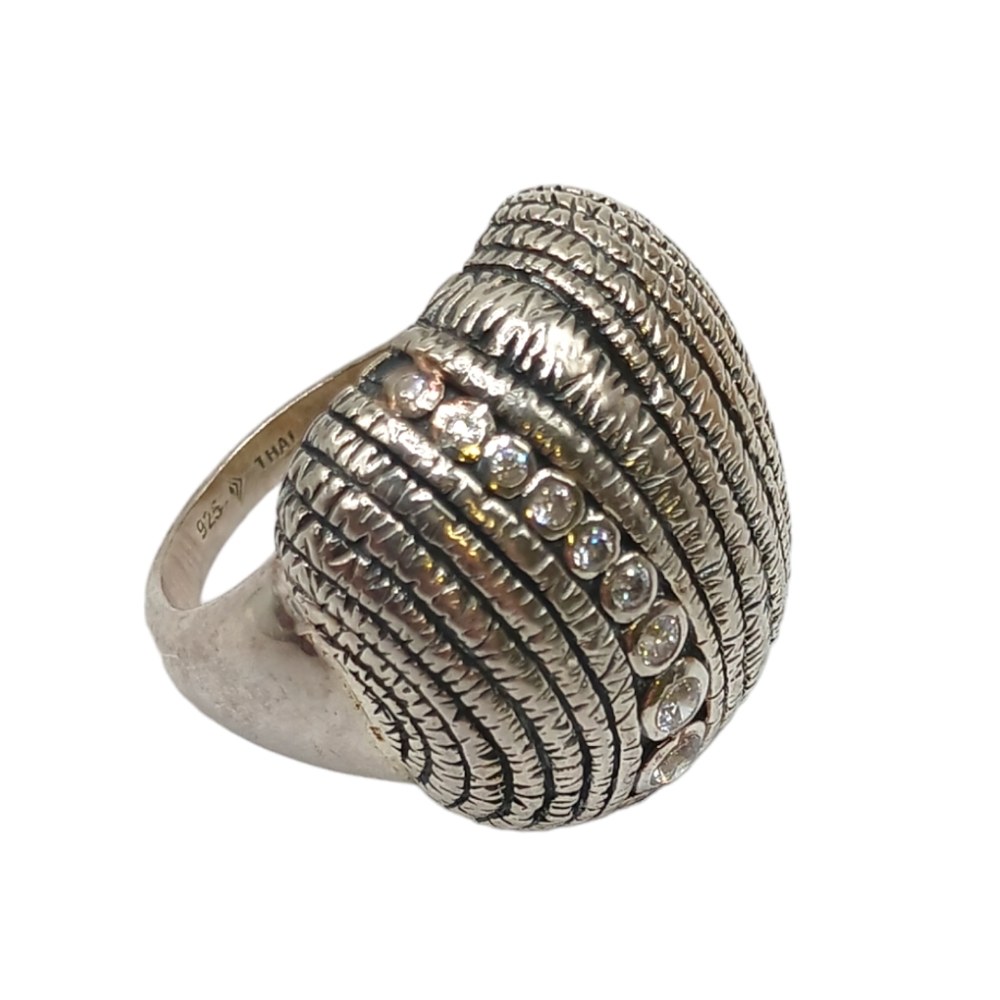 SILPADA "IN THE GROOVE" DOME RING SZ 8